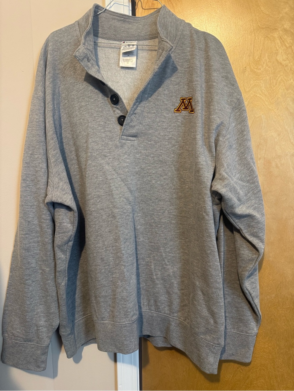 Champion Grey Pullover with Embroidered Logo